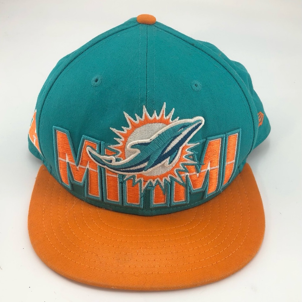 Miami Dolphins NFL New Era Medium-Large Vintage Cap - Teal Accent